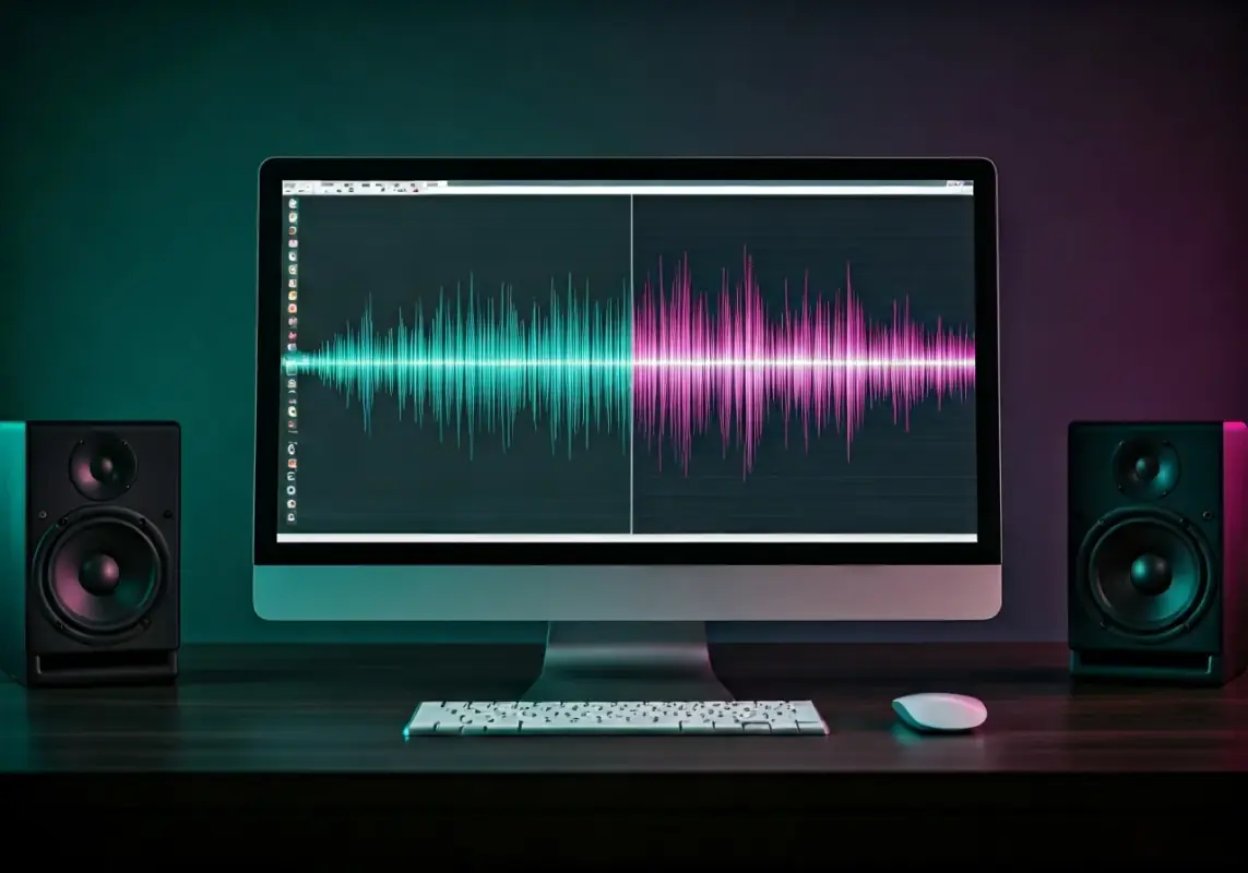Audio file being uploaded and transformed into a new musical arrangement