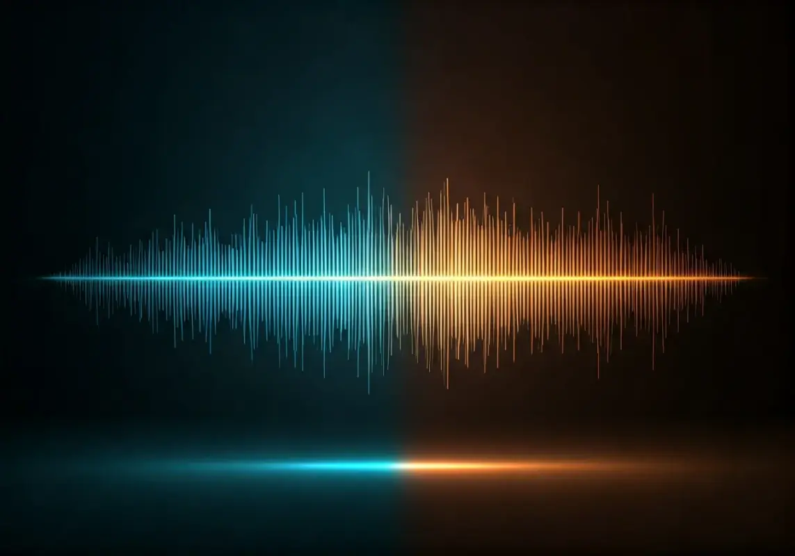 Audio waveform extending beyond original track length with new generated content